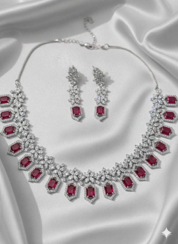 American Diamond Necklace- AD071