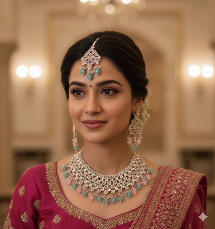 Latest Stylish Fancy Choker Necklace Set-SB014