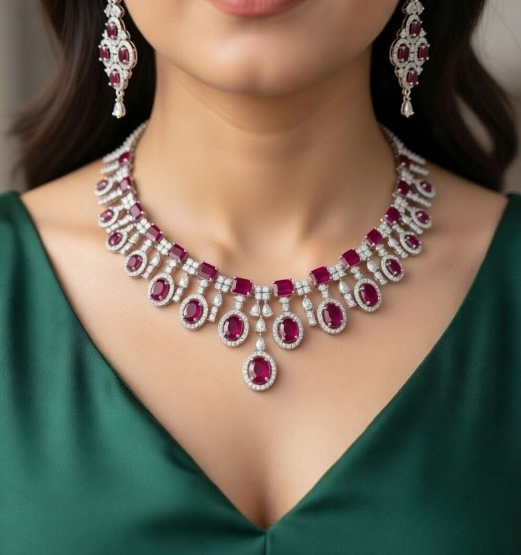 American Diamond Necklace- AD030