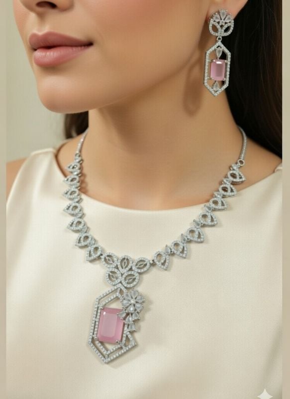 American Diamond Necklace- AD063