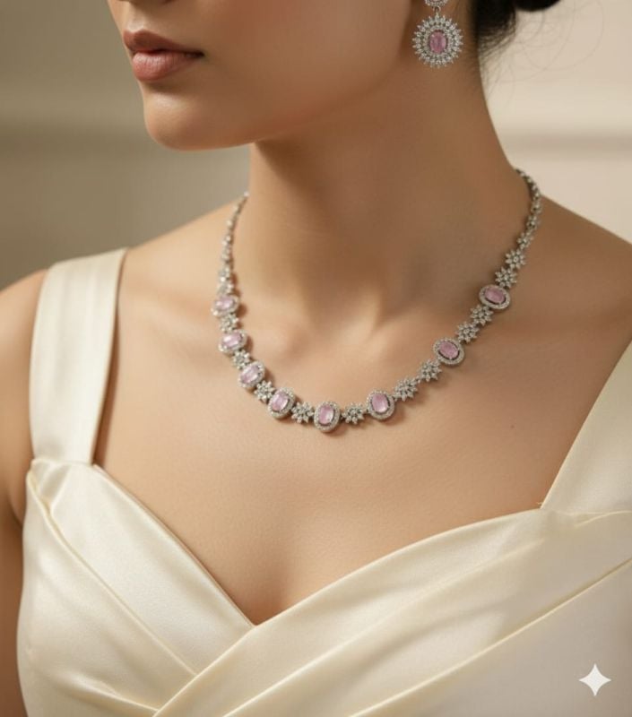 American Diamond Necklace- AD076