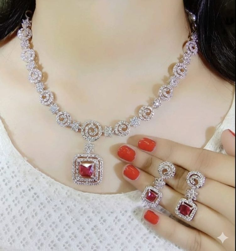 American Diamond Necklace- AD075