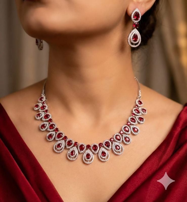 American Diamond Necklace- AD021