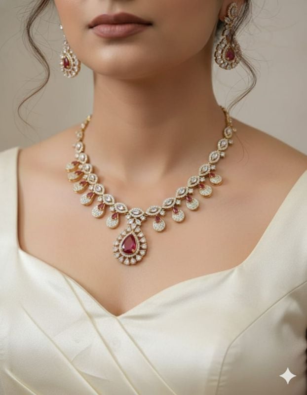 American Diamond Necklace- AD033