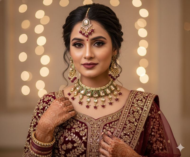 Designer Antique Polish Patwa Necklace Set-SB007