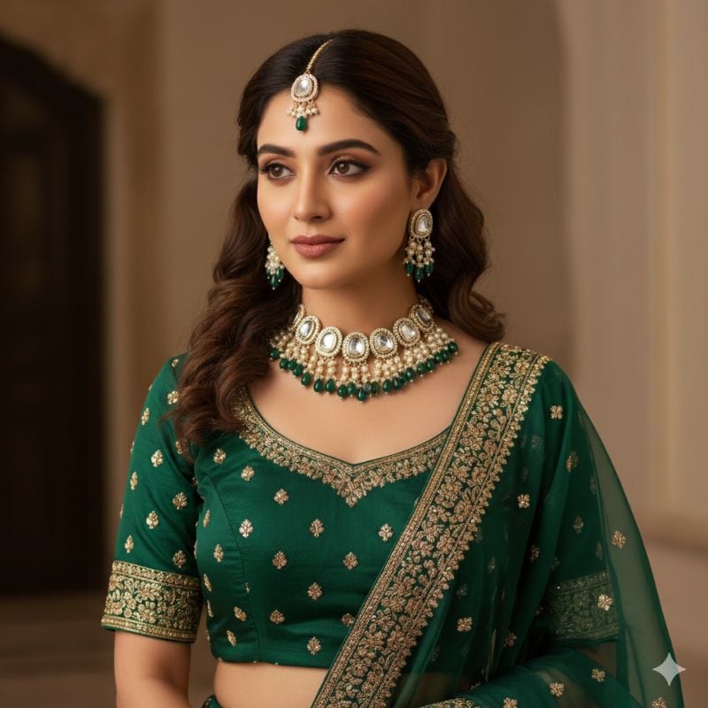 Latest Stylish Fancy Choker Necklace Set-SB013