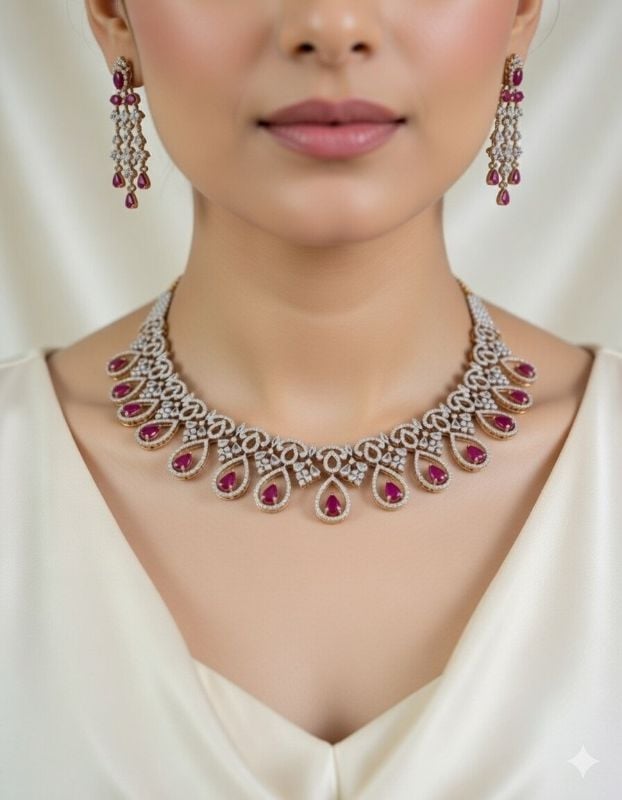 American Diamond Necklace- AD016