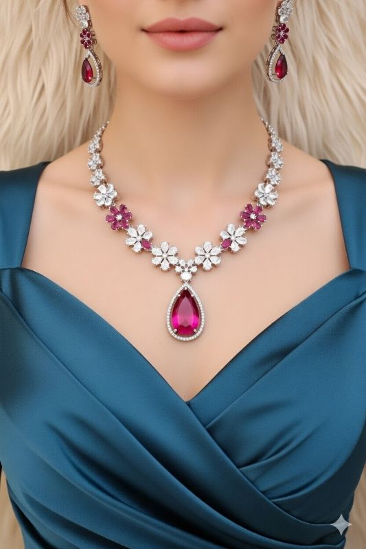 American Diamond Necklace- AD040