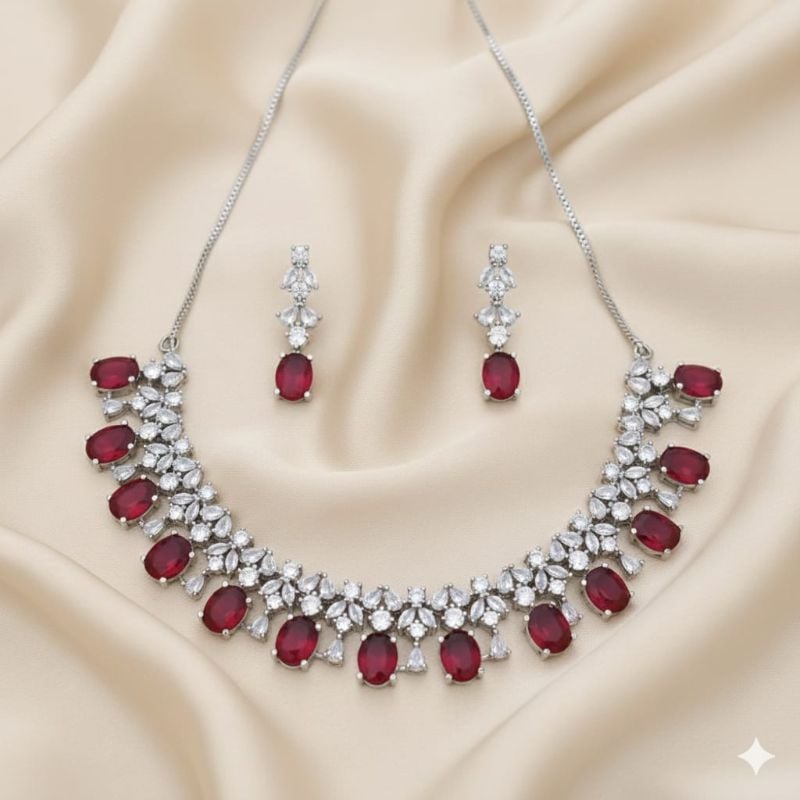 American Diamond Necklace- AD048