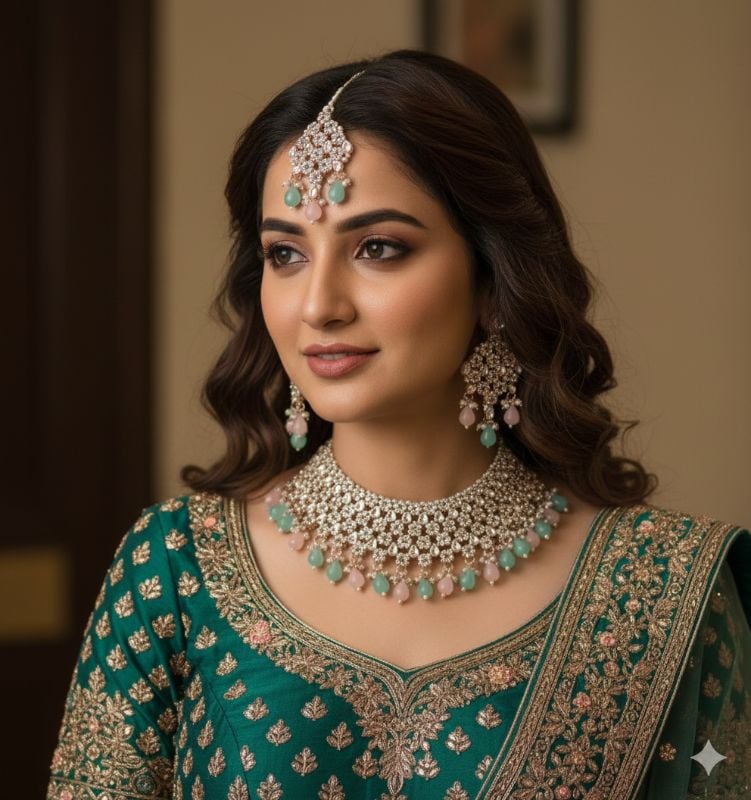 Latest Stylish Fancy Choker Necklace Set-SB014