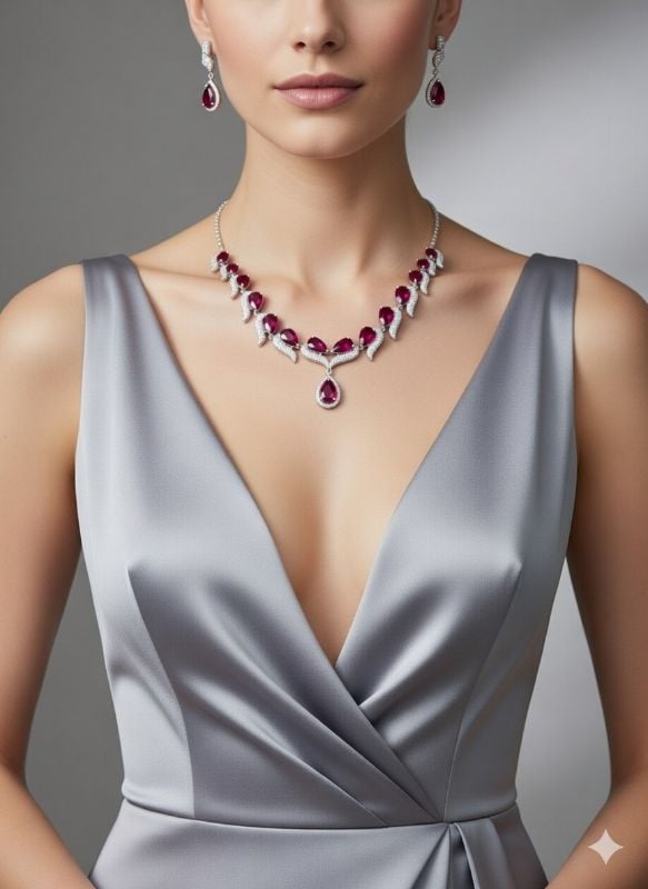 American Diamond Necklace- AD045