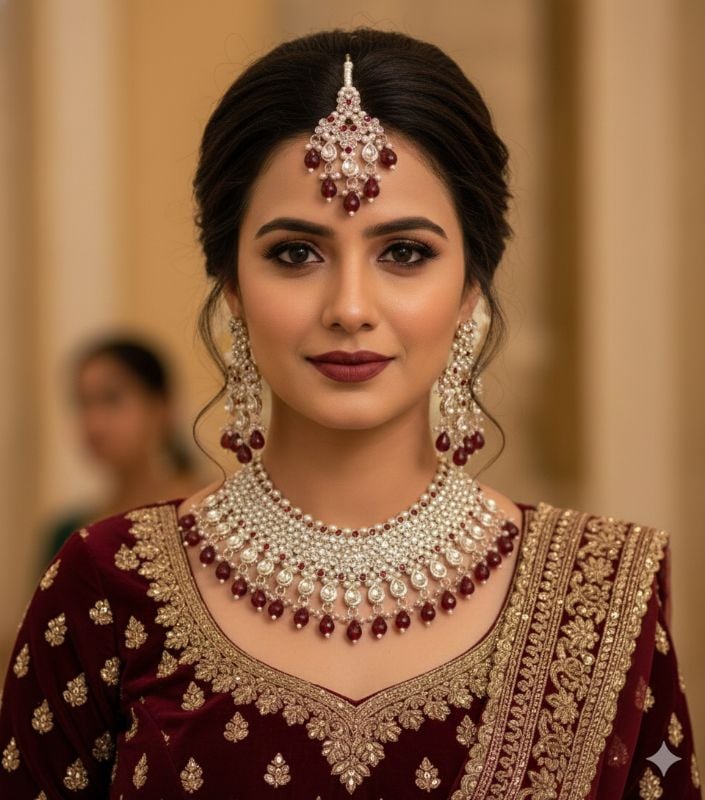 Latest Stylish Fancy Choker Necklace Set-SB016