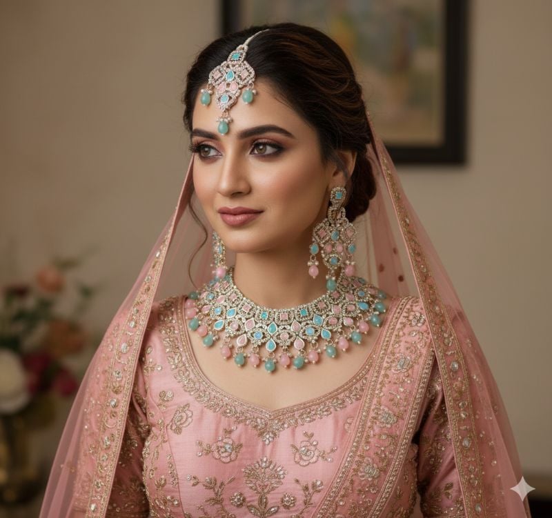 Latest Stylish Fancy Choker Necklace Set-SB018