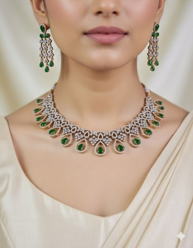 American Diamond Necklace- AD015