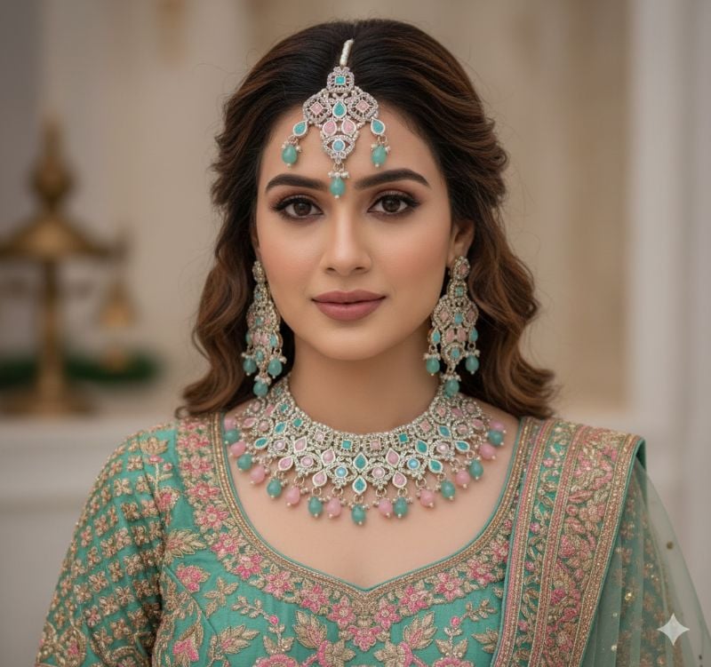 Latest Stylish Fancy Choker Necklace Set-SB018