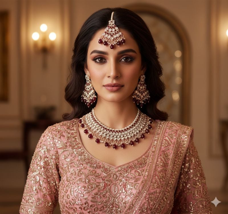 Latest Stylish Fancy Choker Necklace Set-SB017