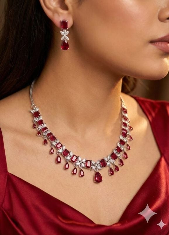 American Diamond Necklace- AD067