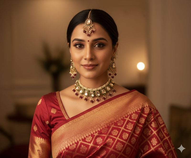 Designer Antique Polish Patwa Necklace Set-SB007