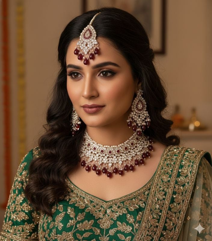 Latest Stylish Fancy Choker Necklace Set-SB015