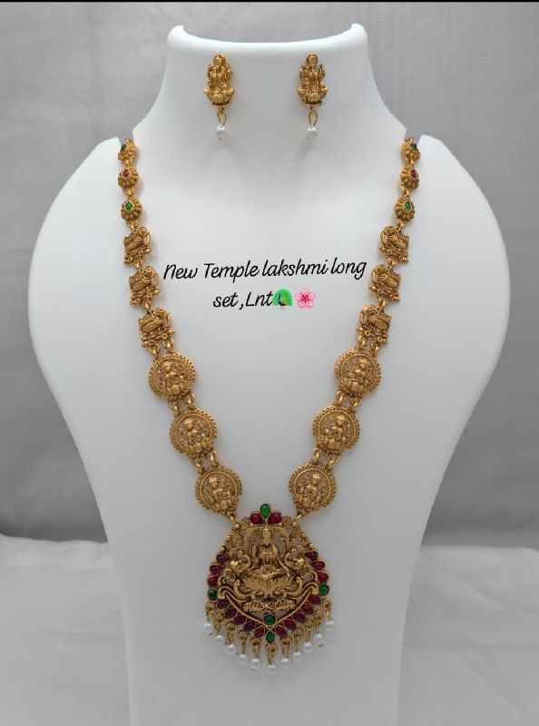 Gold Plated Traditional South Necklace Set-GP031