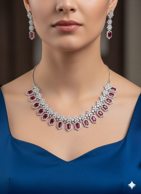 American Diamond Necklace- AD071