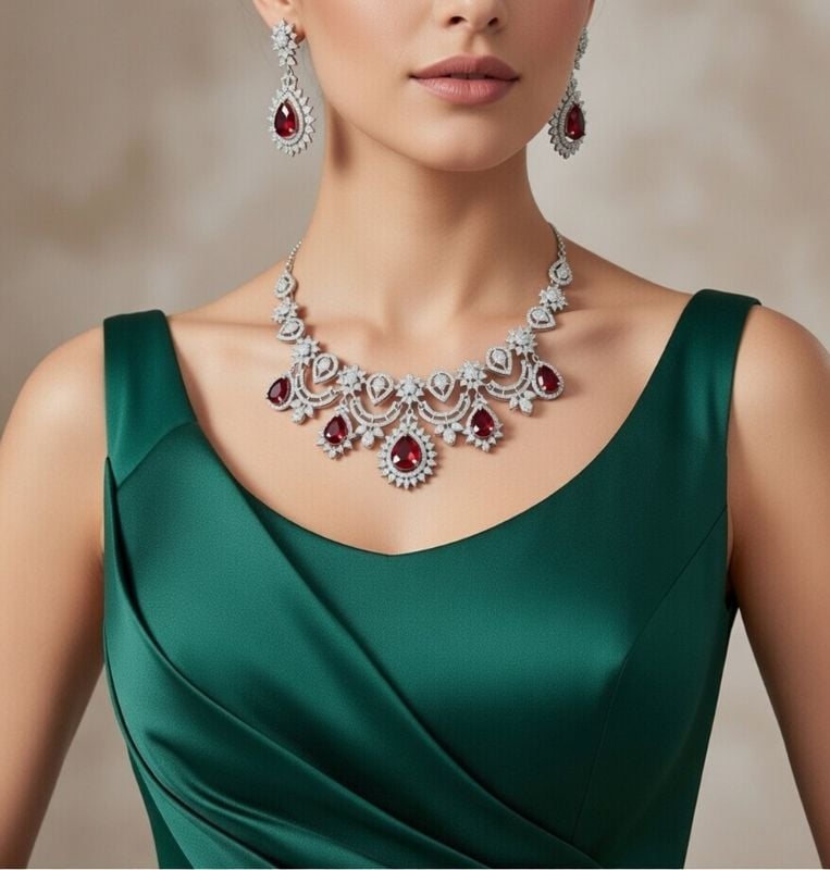 American Diamond Necklace- AD028