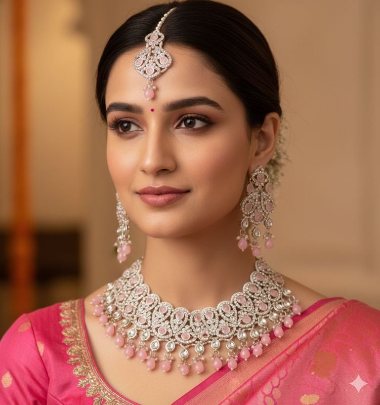 Latest Stylish Fancy Choker Necklace Set-SB011