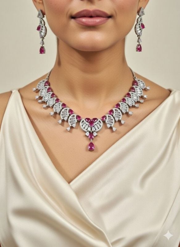 American Diamond Necklace- AD047