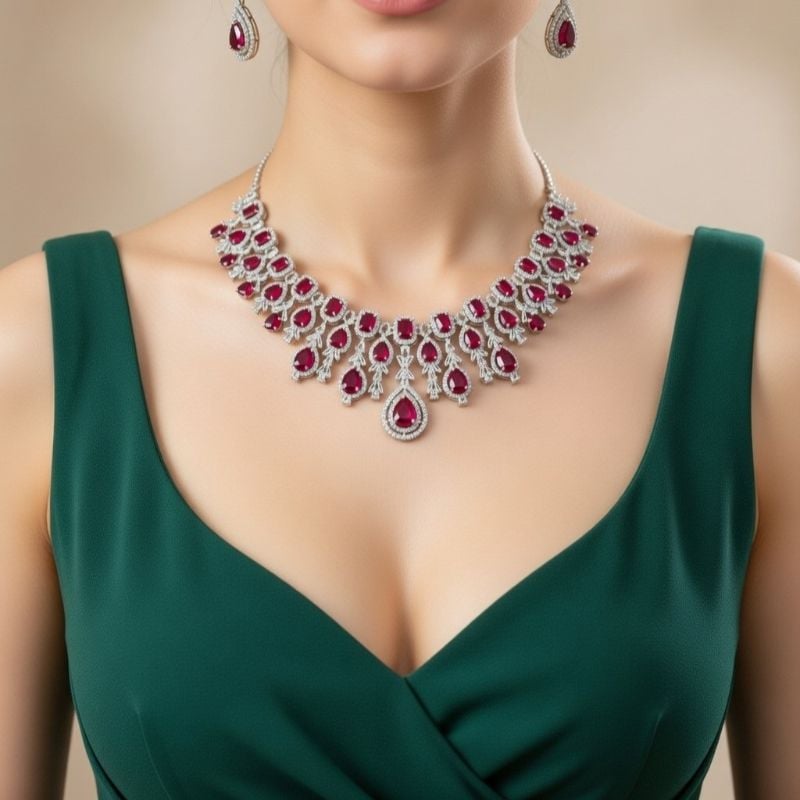 American Diamond Necklace- AD026
