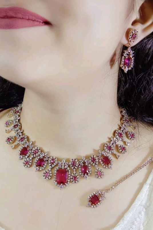 American Diamond Necklace- AD038