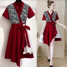 Dress Batik Maroon