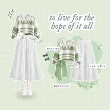 Setelan Korean Style Sage