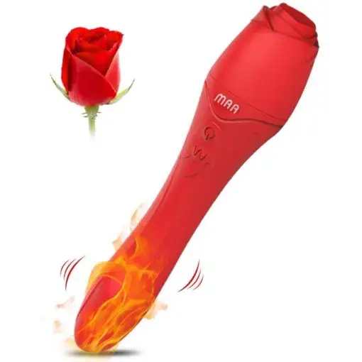 Consolador-Vibrador con forma de Rosa