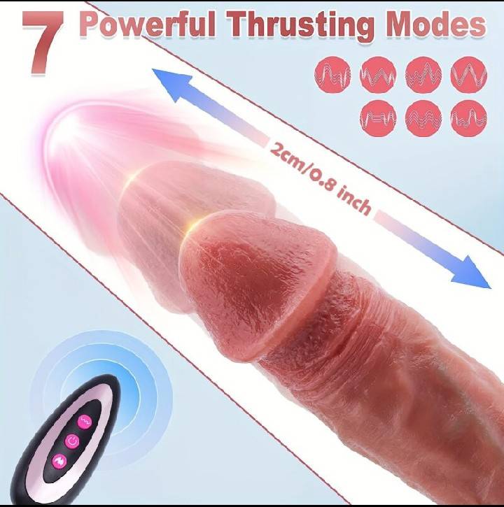 Dildo con ventosa y modo telescópico