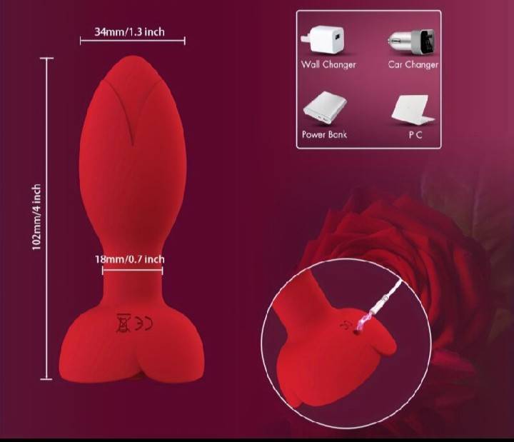 Plug diseño de rosa con mando inalámbrico