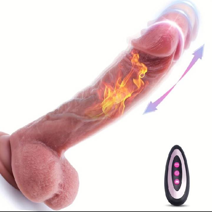Dildo con ventosa y modo telescópico