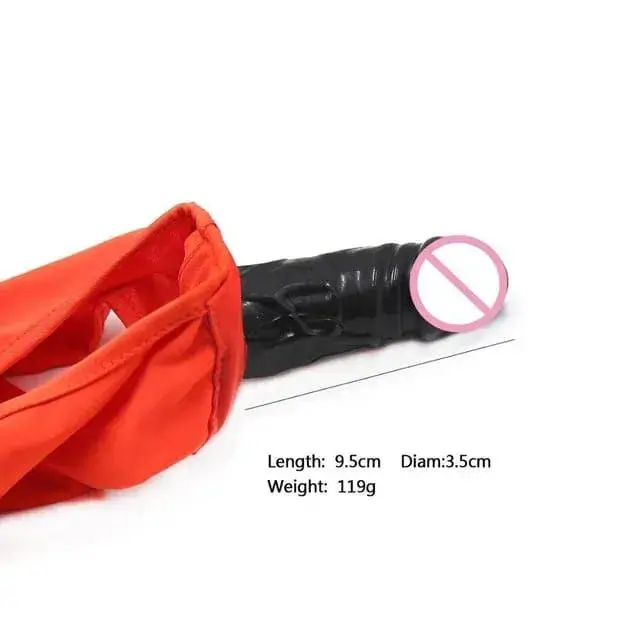 Blumer de masturbación con dildo vibrador