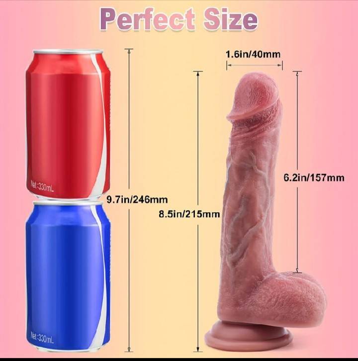 Dildo con ventosa y modo telescópico