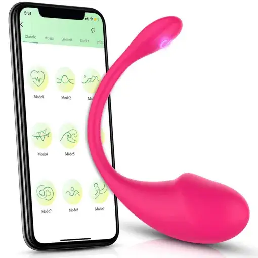 Huevo vibrador inteligente controlable por el móvil