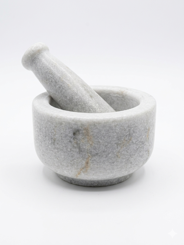 stone immam data / marble motar & pestle set