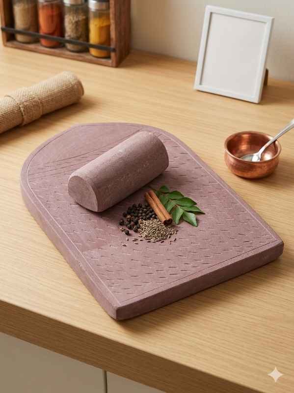 stone sil batta natural handcrafted Grinding stone and roller