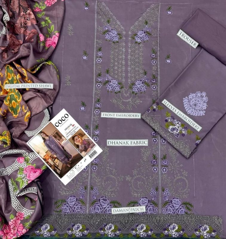 Dhanak 3PCS Embroidered Suit