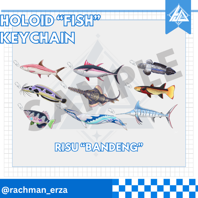 Holo ID "Fish" Keychain [Erza]