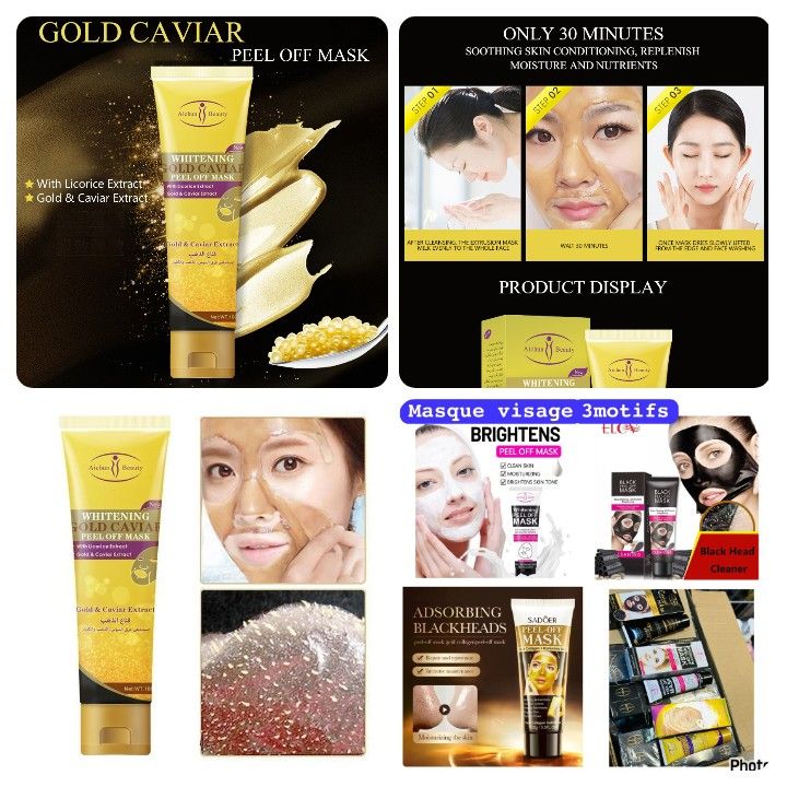 Masque visage à base de l'or