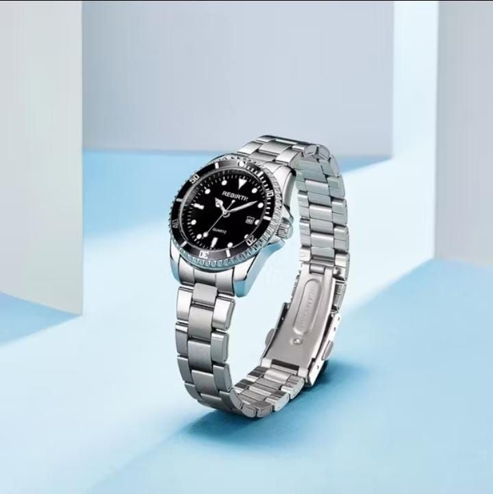 JAM TANGAN WANITA REBIRTH Model Tali Stainless Anti Air