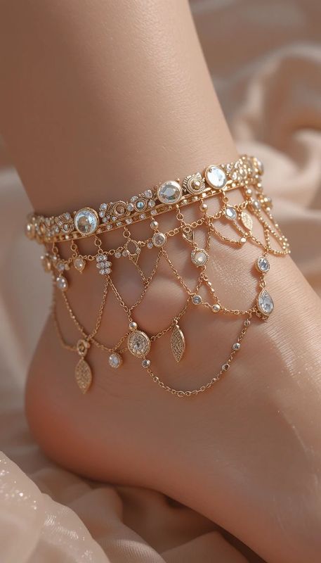 Crystal Charm Anklet
