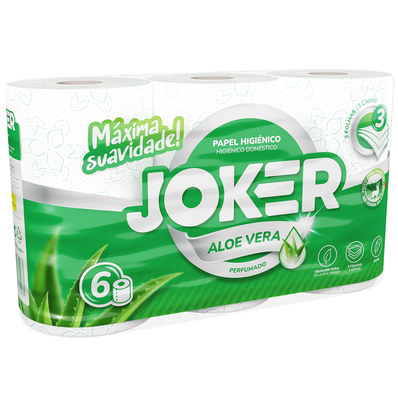 JOKER / PAPEL HIGIENICO ALOE VERA Pack de 6 ROLLOS