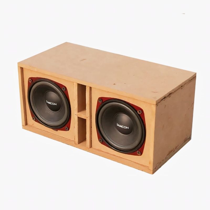 80watt double Bass 4 inch woofer dual bass,7mm MDF board with dual chamber