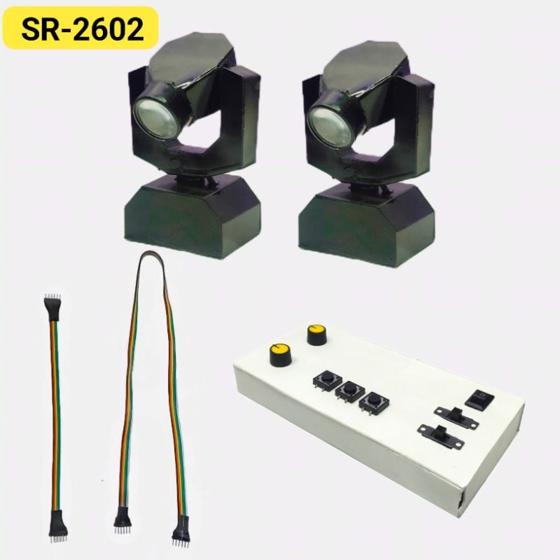 Mini sharpy light RGB  2 pics with controller and connector cable