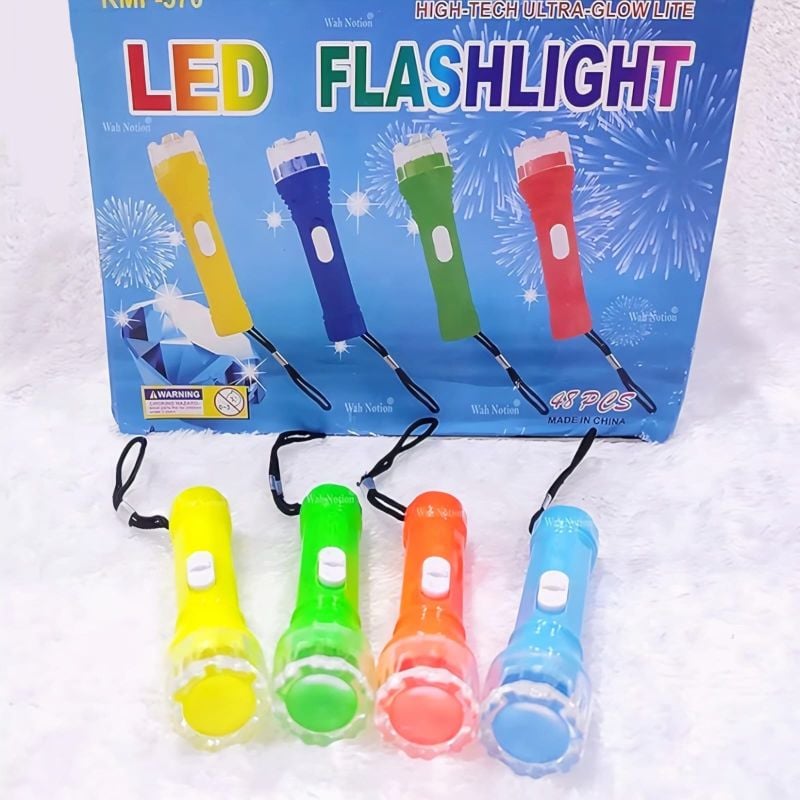 Pack of 4) Small Torch with Lanyard for Kids